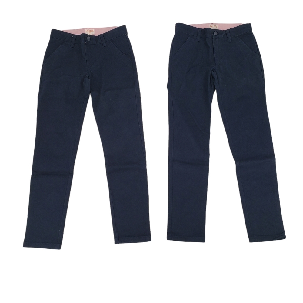NWT Cat & Jack Girls School Uniform Pants Size 10 - Two Pack Fighter Pilot Blue